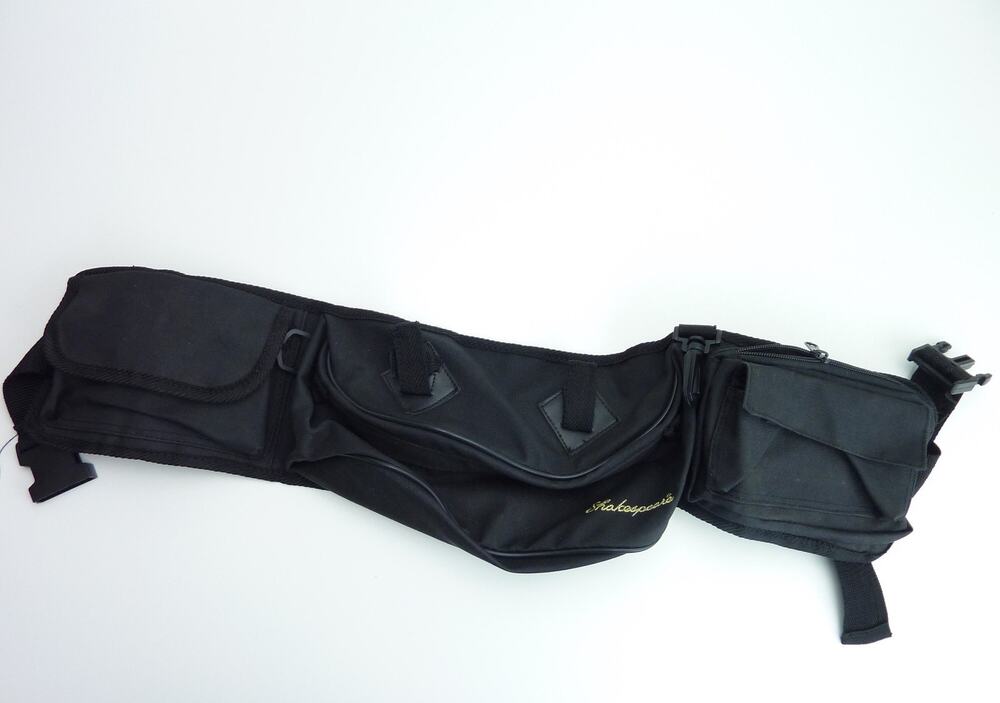 Vintage Shakespeare Fishing Fanny Pack Black Waist Bag Hip Pouch Tackle Storage